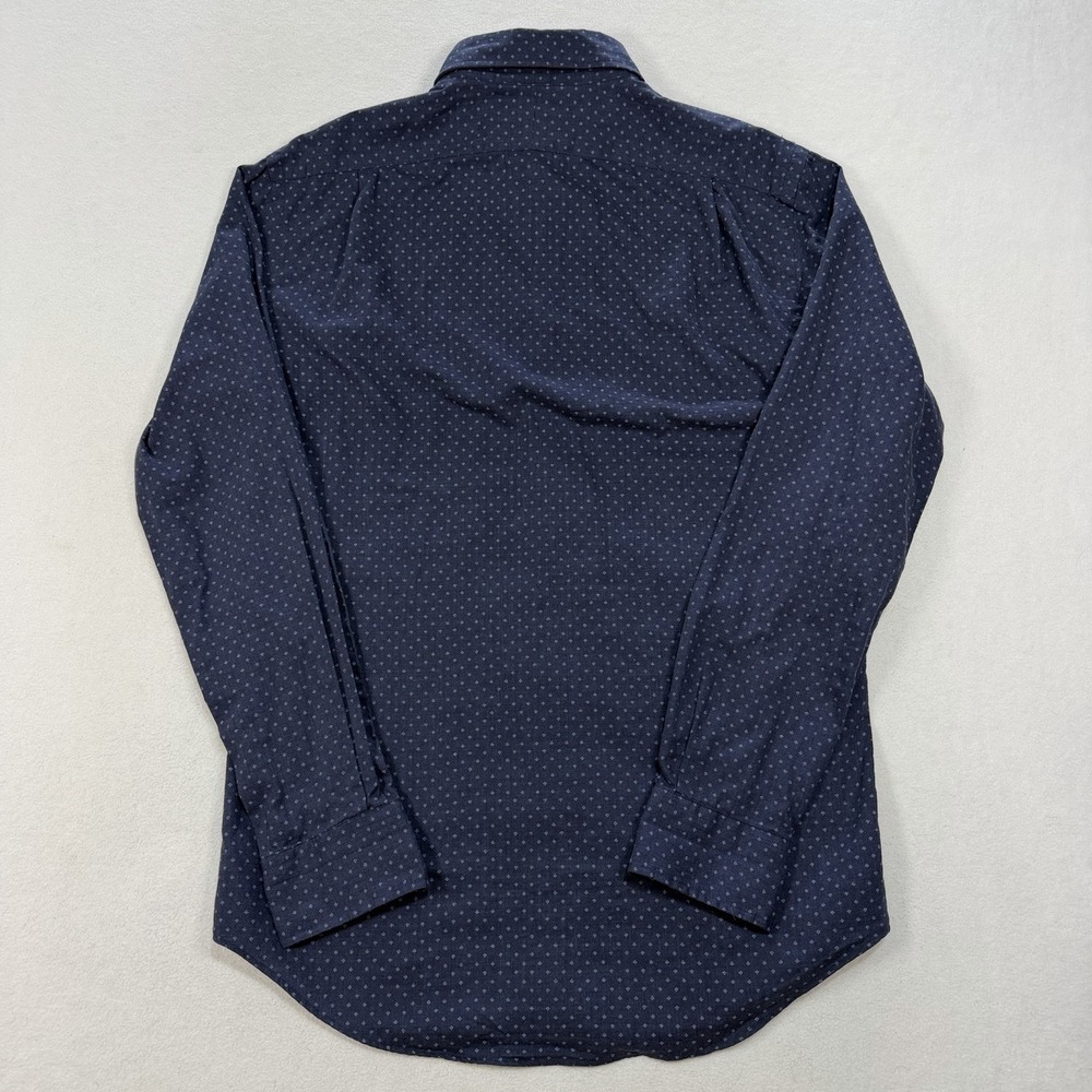 Polo Ralph Lauren Mens Medium Blue Geometric Print Long Sleeve Button Down Shirt - Picture 3 of 6